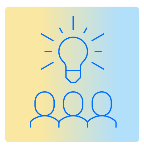 People generating ideas icon